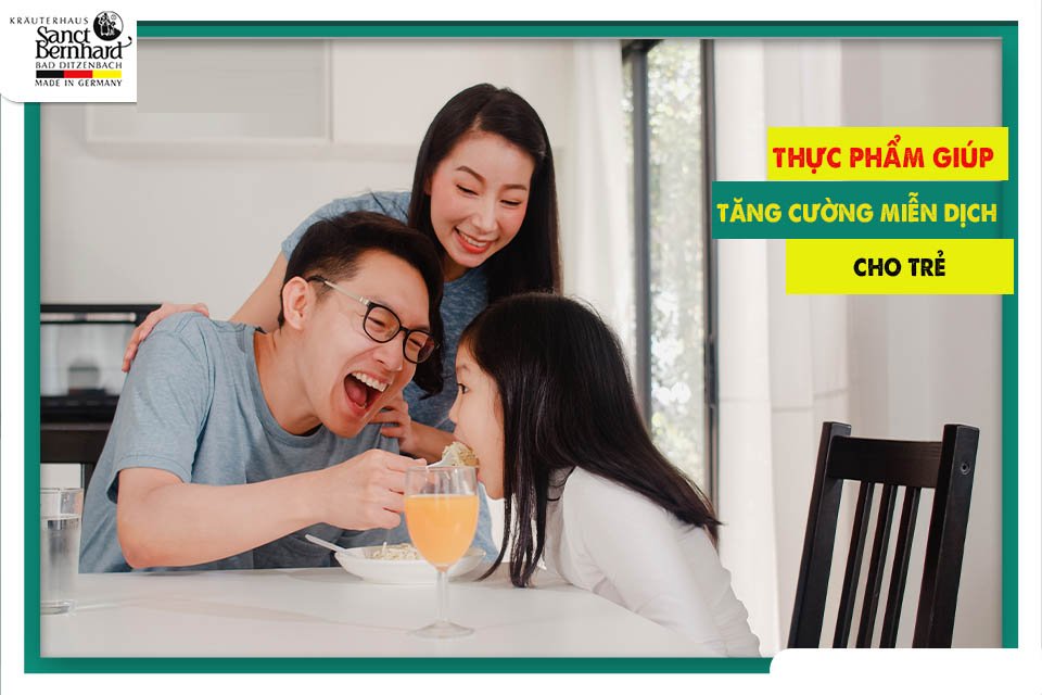 Thực phẩm giúp tăng cường hệ miễn dịch cho trẻ